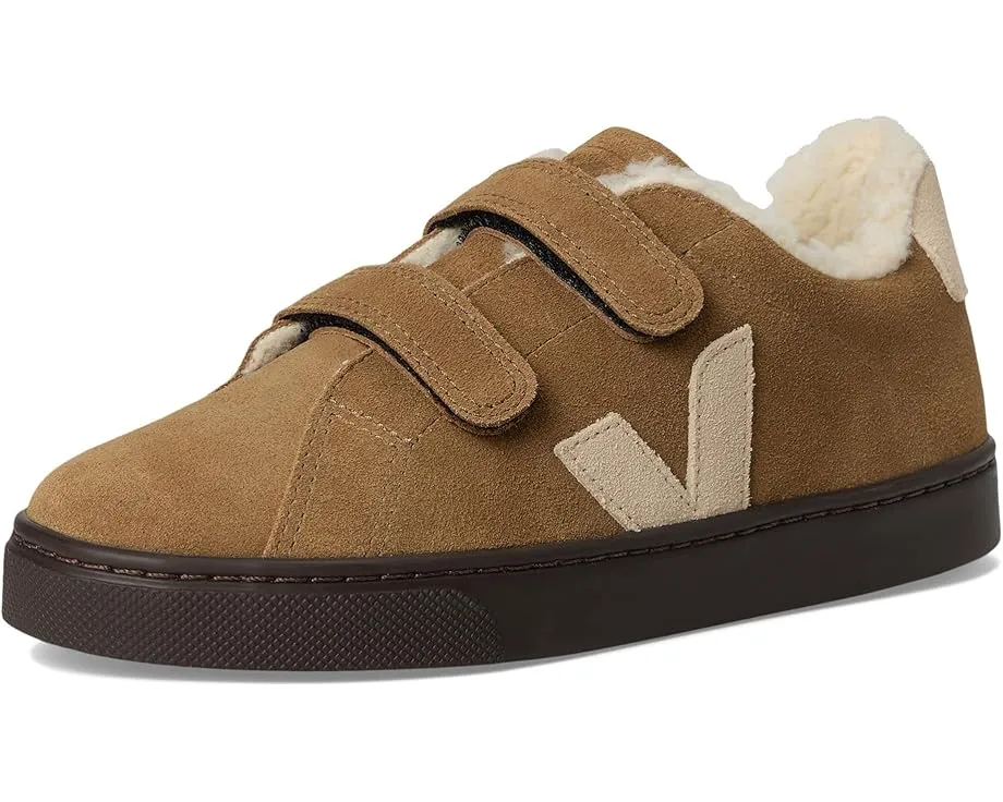 Детские кроссовки VEJA Small Esplar с кожаным верхом и застежкой на липучке