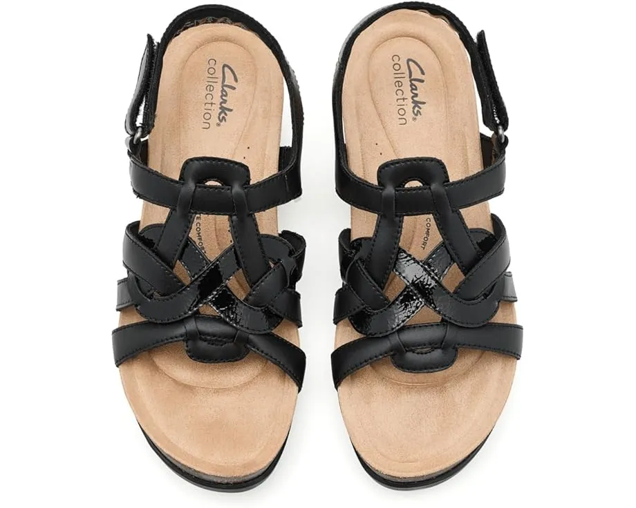 Сандалии Calenne Gracie Clarks на ремешках с клином и стелькой Ultimate Comfort