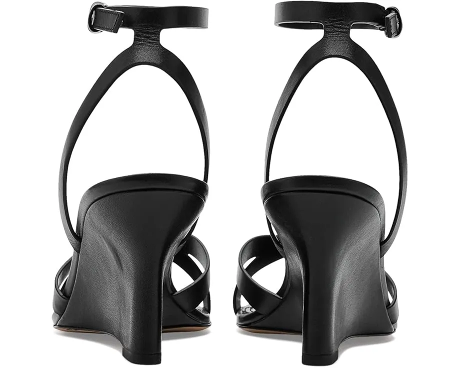 Сандалии Vince Parma на клиновидном каблуке с перекрестными ремешками