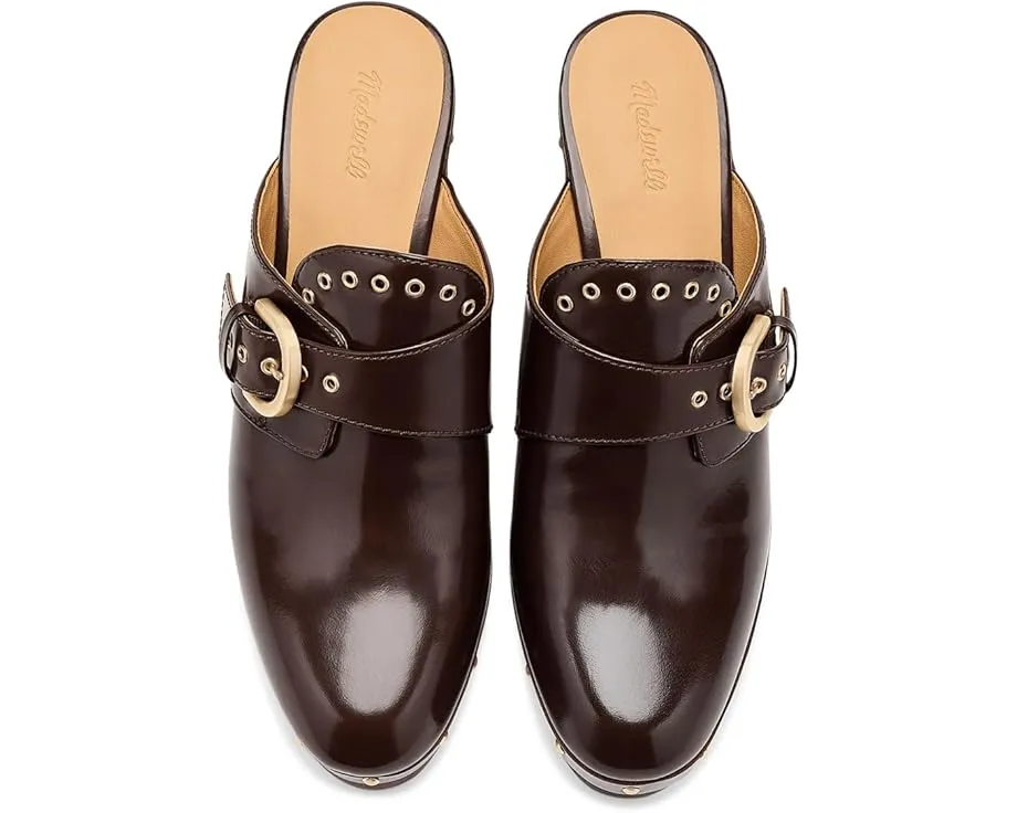 Клоги Madewell Finneas с пряжкой и деревянной платформой