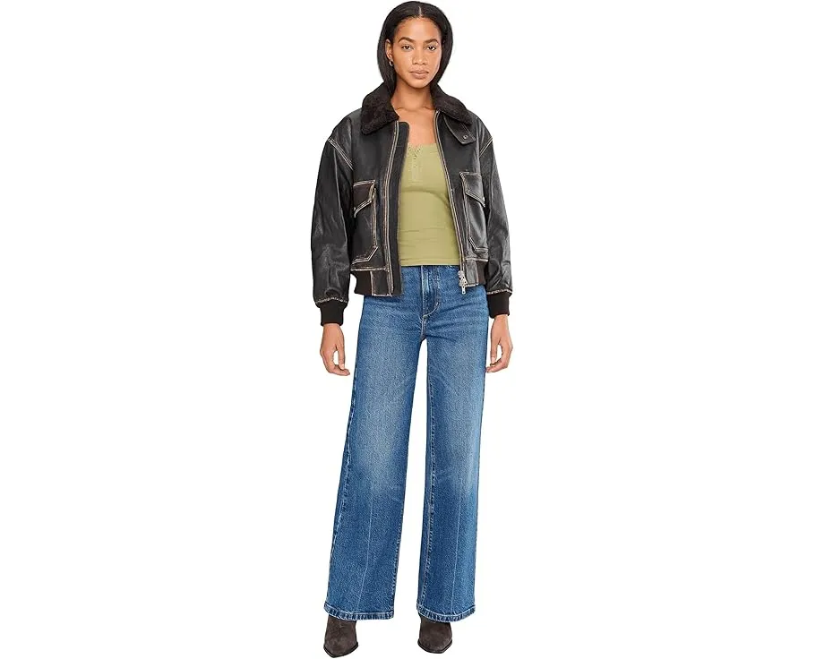 Free People Wide Awake Layering топ для многослойности с круглым вырезом