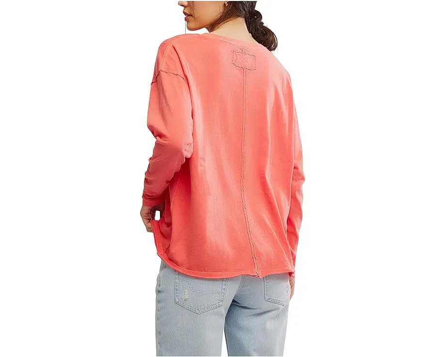 Футболка Free People Nina с длинными рукавами и круглым вырезом