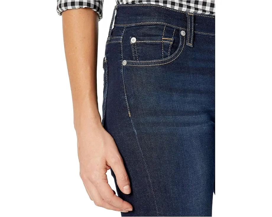 Женские джинсы 7 For All Mankind Tailorless Dojo с укороченной длиной и эффектом поношенности