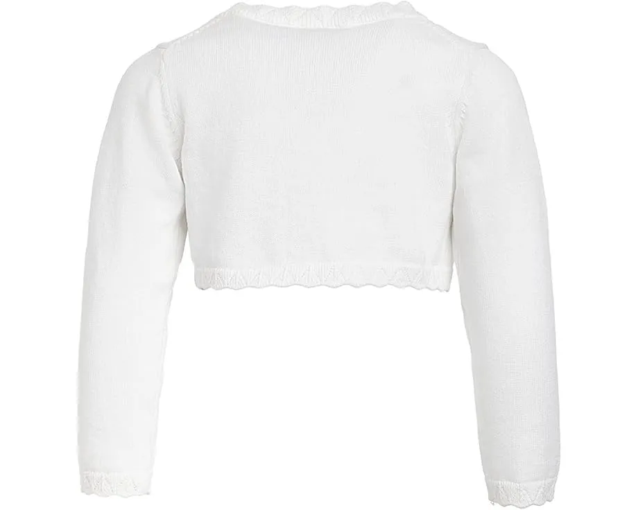 Janie and Jack укороченный кардиган для девочек из мягкой хлопковой пряжи