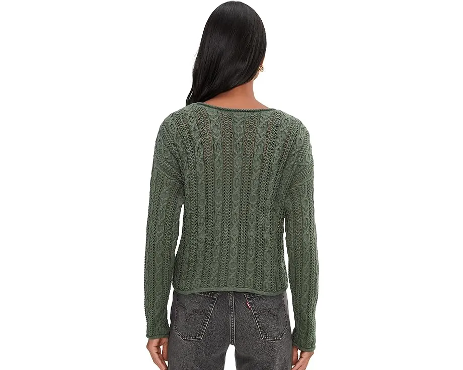 Свитер Brennan Splendid с косой вязкой и округлым вырезом