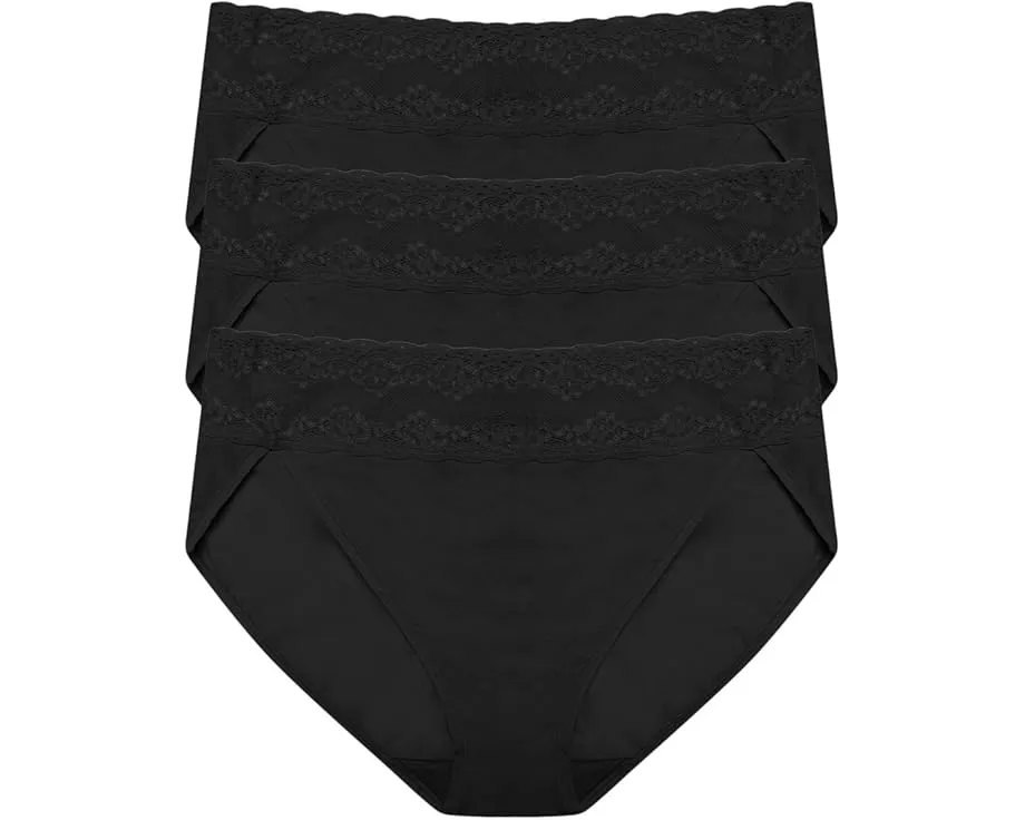 Трусики-бикини французские Bliss Perfection из хлопка с эффектом стрейч 3 шт Natori