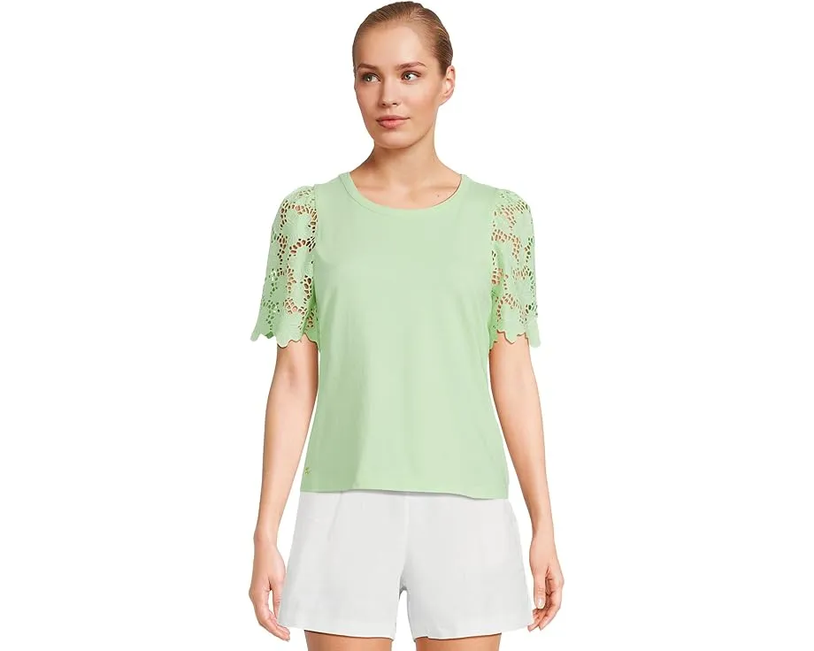 Трикотажный топ Sebene с рукавами в мелкую дырочку от Lilly Pulitzer