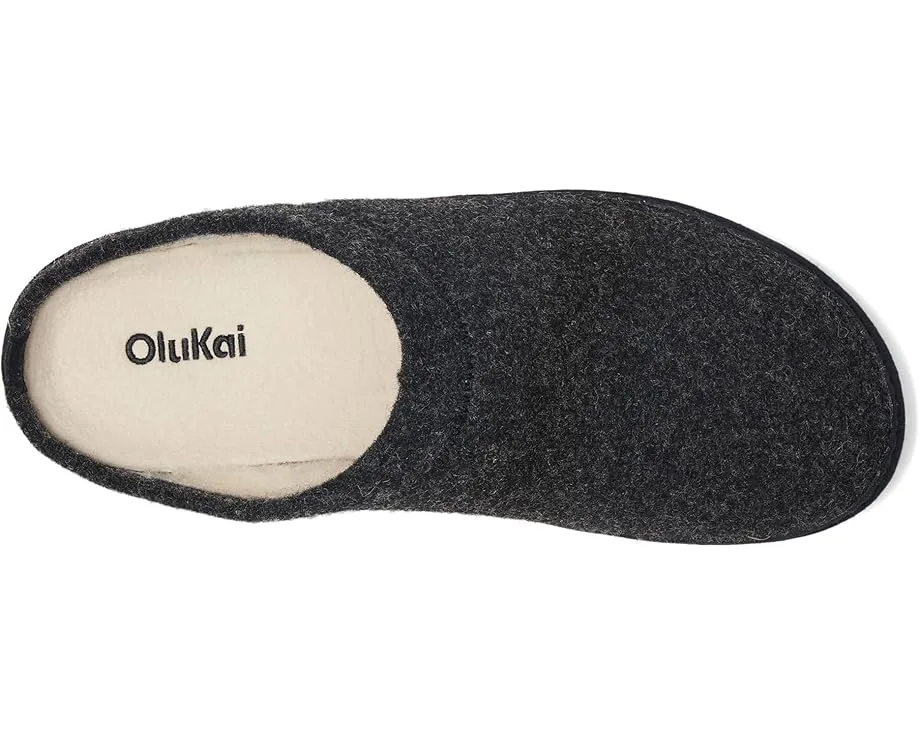 Мокасины OluKai Hamani Hulu из итальянского фетра и замши с круглым носком