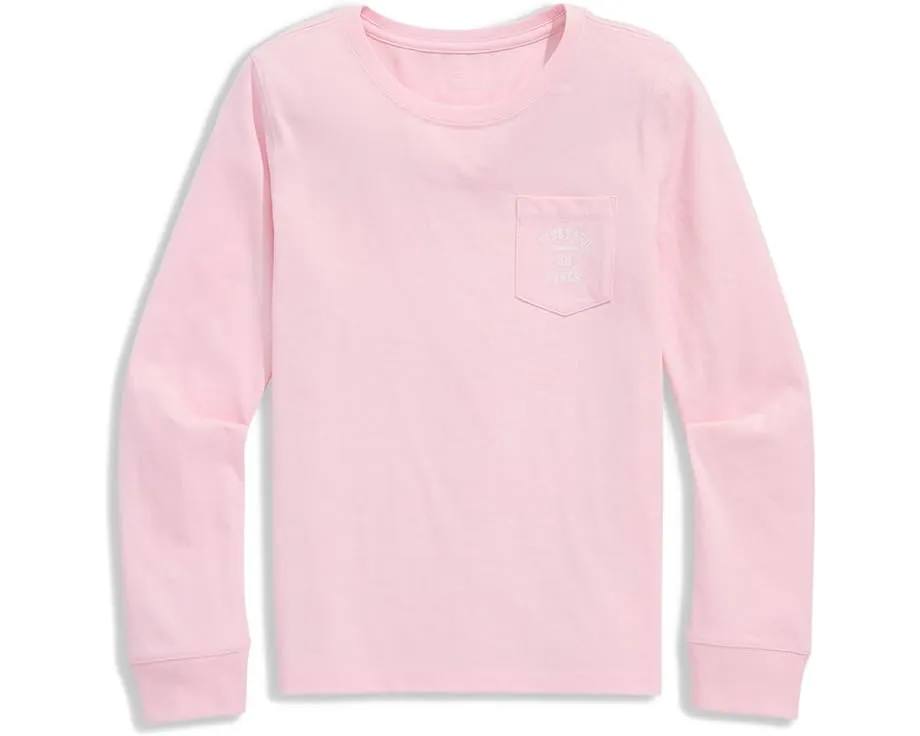 Футболка Vv98 Football с длинным рукавом и карманом для детей Vineyard Vines Kids