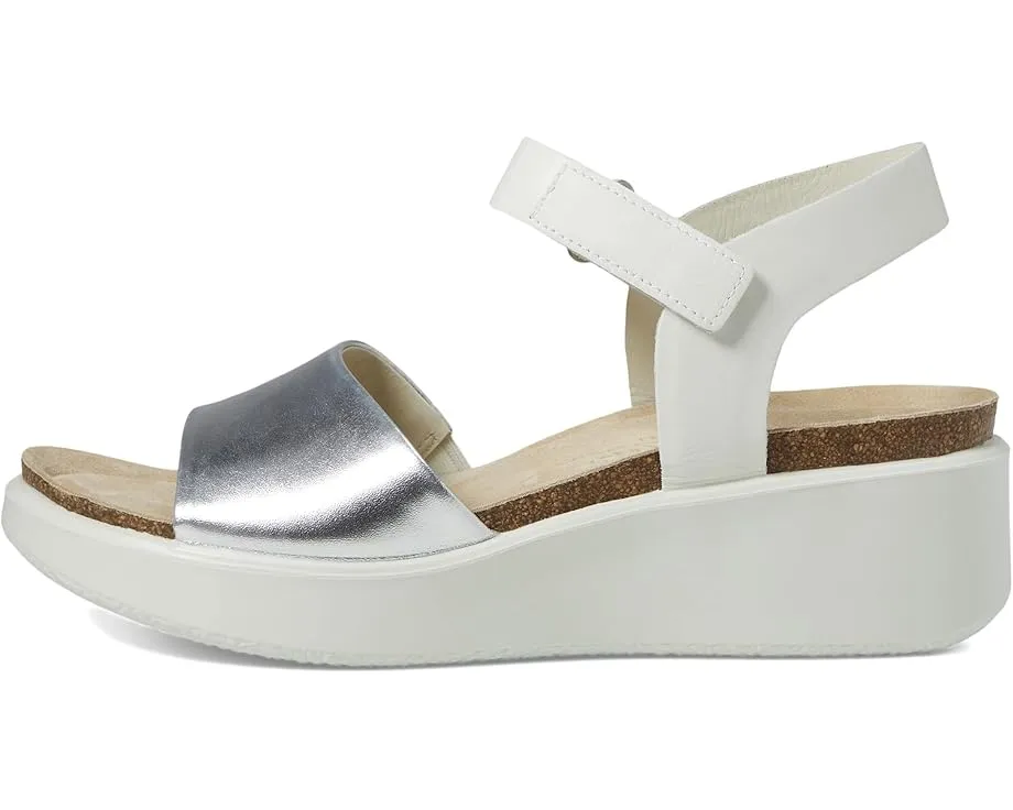 Босоножки ECCO Flowt Wedge Cork на пробковом каблуке с регулируемой лямкой