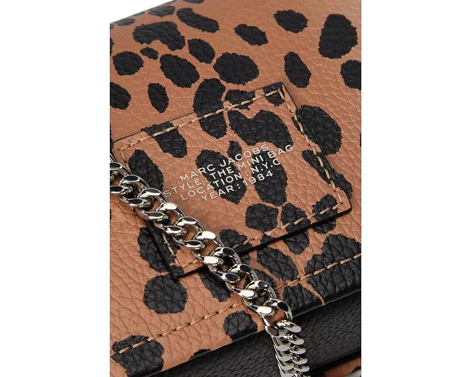Мини-сумка Marc Jacobs The Cheetah Leather Chain Mini Bag с принтом гепарда