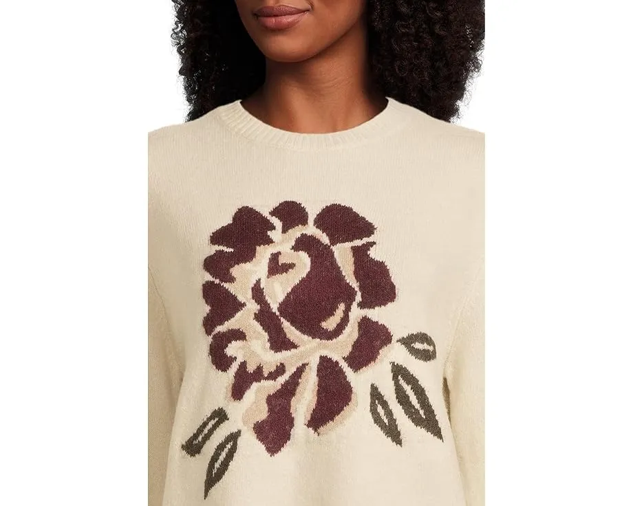 Свитер Vince Camuto с круглым вырезом и узором розы