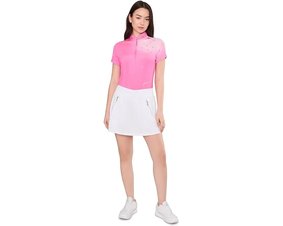 Топ Jamie Sadock с коротким рукавом и молнией на вороте Happy Heart