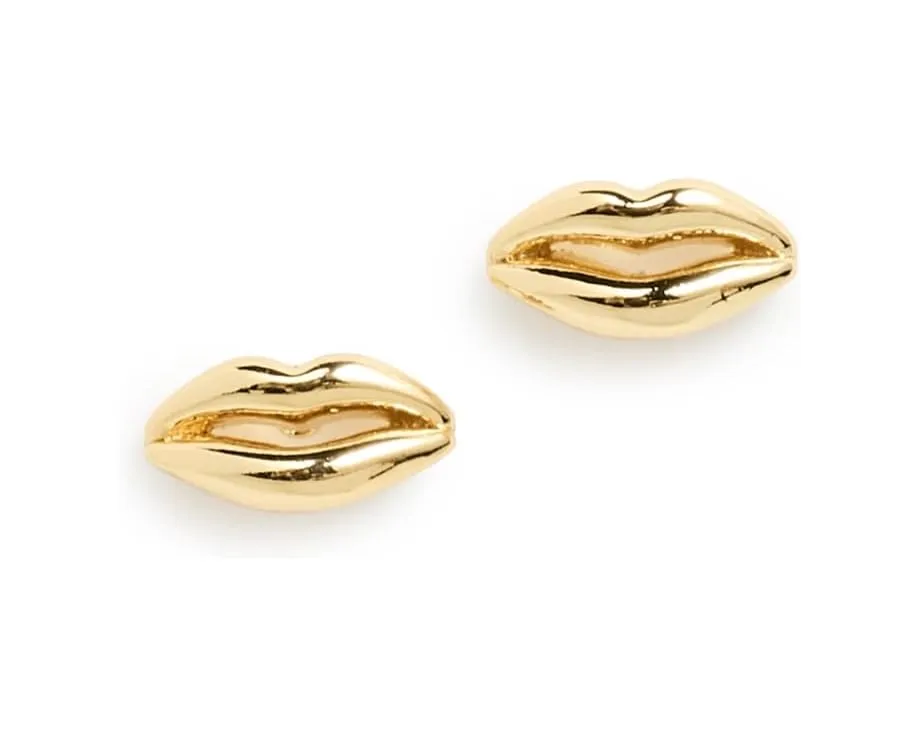 Серьги гвоздики Kate Spade New York в форме губ с надежной застежкой