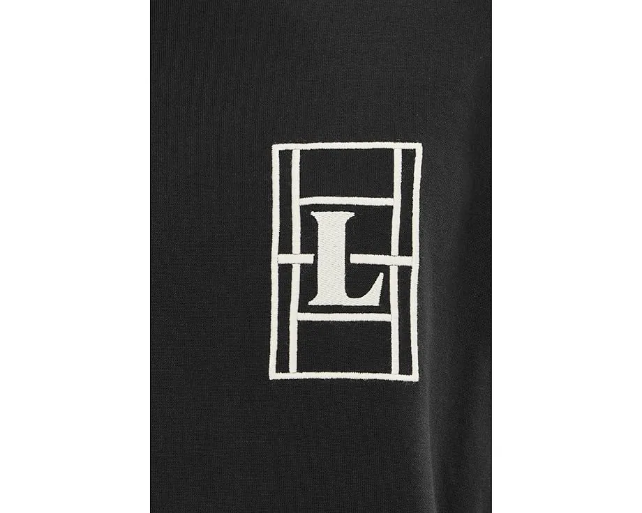 Футболка Lacoste с вышивкой из плотного джерси и принтом теннисного корта