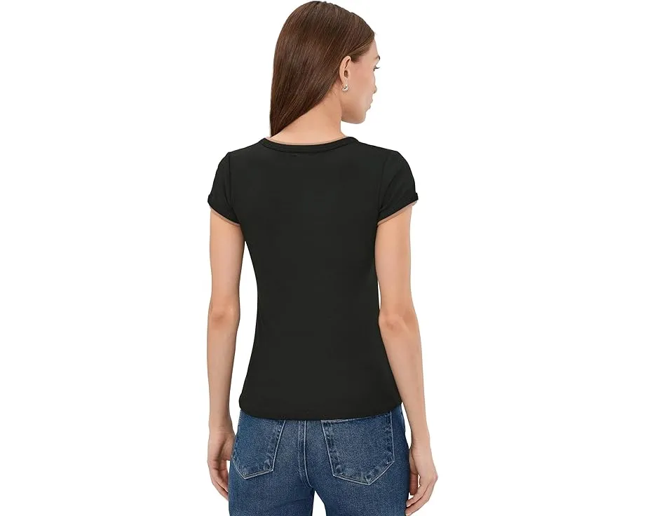 Футболка NIC+ZOE Perfect Knit Rib с двойным слоем и ребристой текстурой