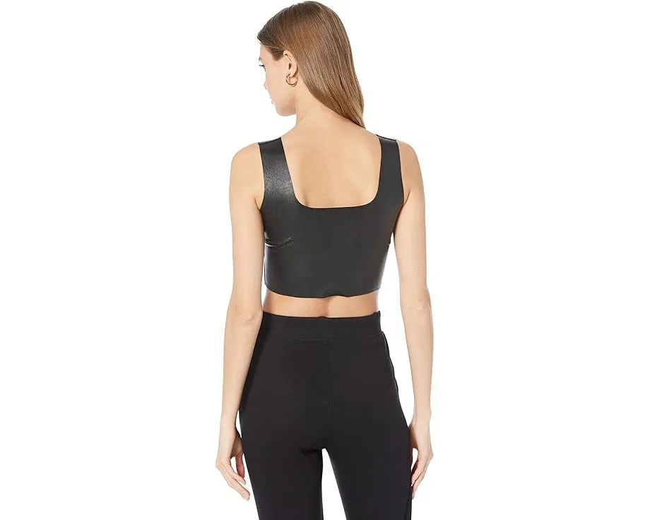 Кроп-топ Commando с квадратным вырезом из экокожи