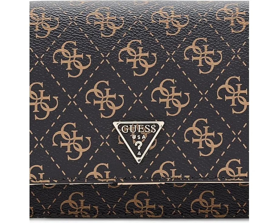 Сумка GUESS Noelle II кроссбоди с клапаном и органайзером черная