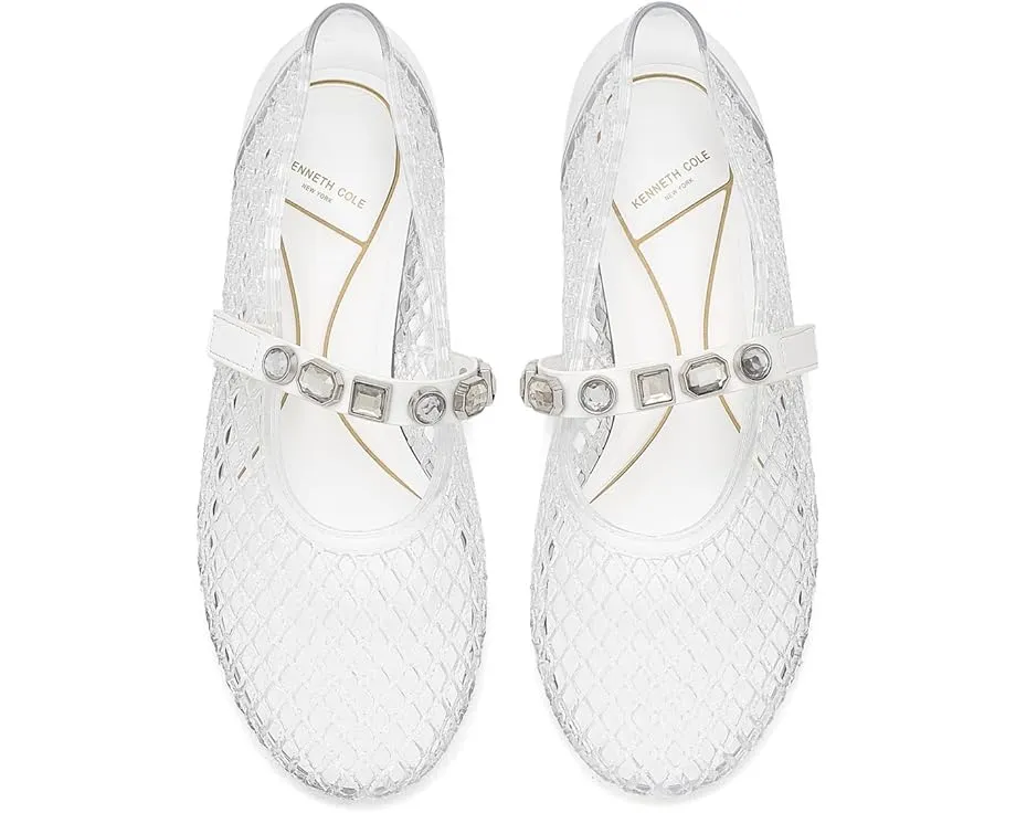 Желейные балетки Jazzy от Kenneth Cole New York с ремешком и стразами