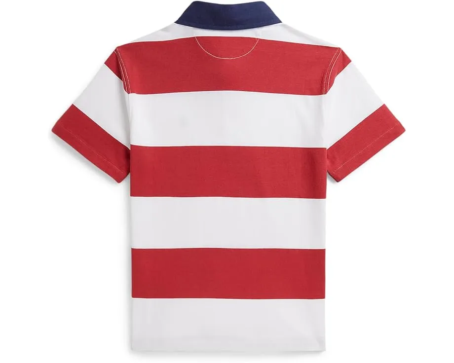 Рубашка-регби Polo Ralph Lauren из хлопкового джерси в полоску с коротким рукавом для детей старшего возраста