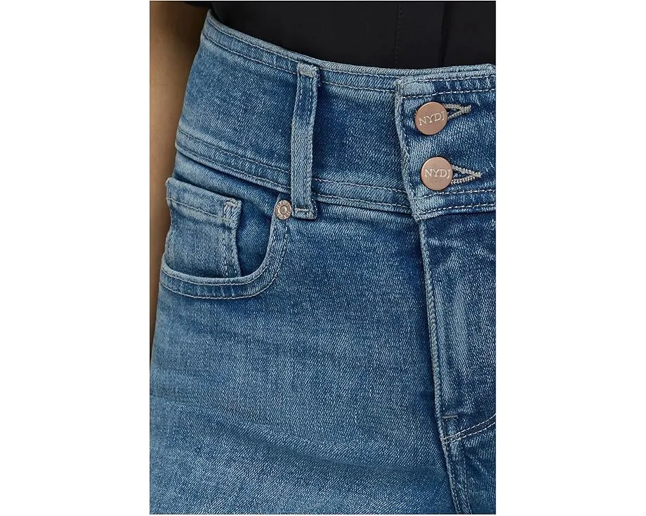 Широкие джинсы NYDJ с подворотом 4 дюйма (10.16 см) в принте Breezy Palms