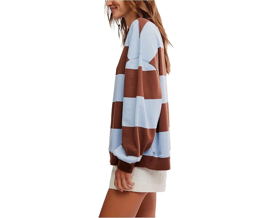 We The Free Classic Striped Oversized Crew Neck