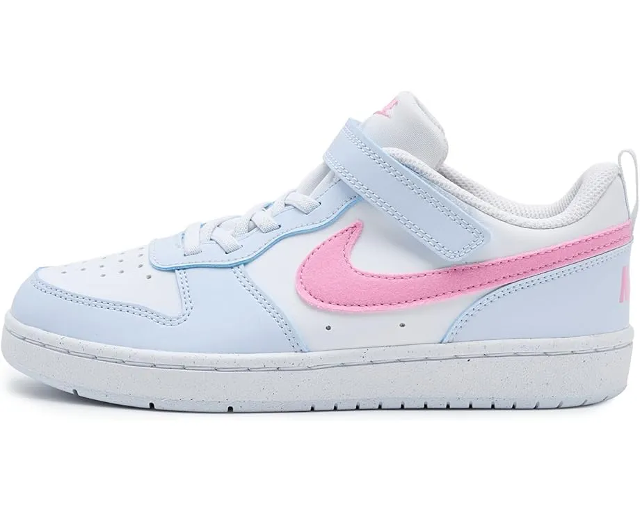 Кроссовки Nike Kids Court Borough Low Essential+ с эластичными шнурками и липучкой