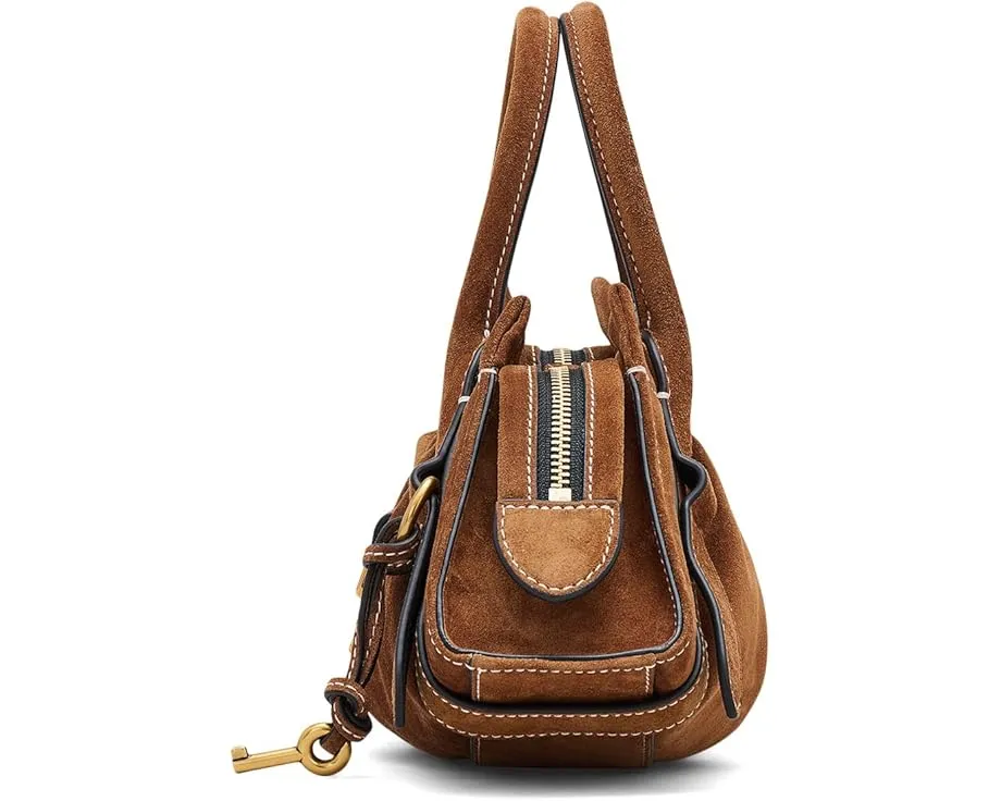 Маленький саквояж Marc Jacobs The Cristina из хлопка с деним-эффектом
