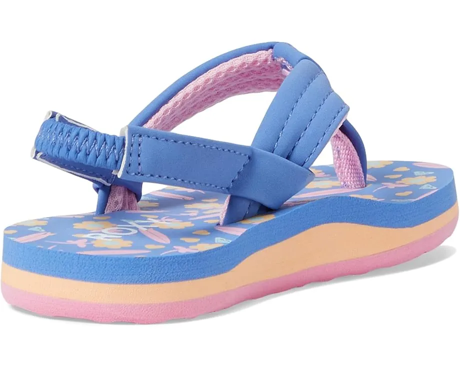 Roxy Vista Loreto детские шлепанцы с цветочным принтом на стельке