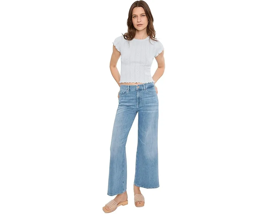 Джинсы 7 For All Mankind Lotta Ankle с высокой талией и расклешенными штанинами