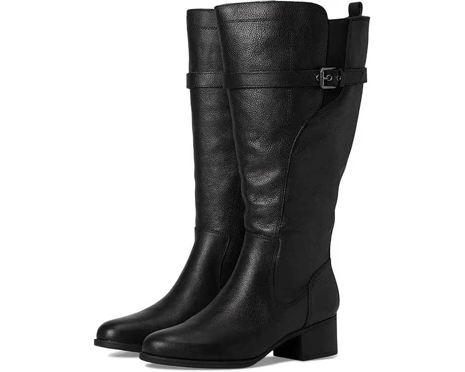 Высокие сапоги Naturalizer Kenna Extra Wide Calf до колена с ремнем и пряжкой