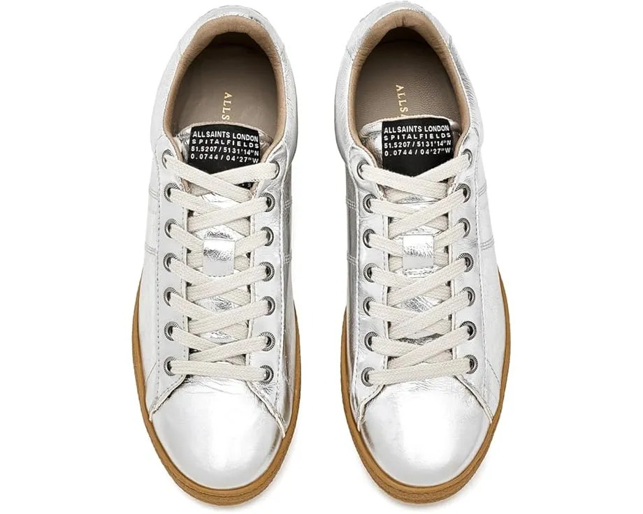 Кроссовки AllSaints Leon из глянцевой кожи с круглым носком