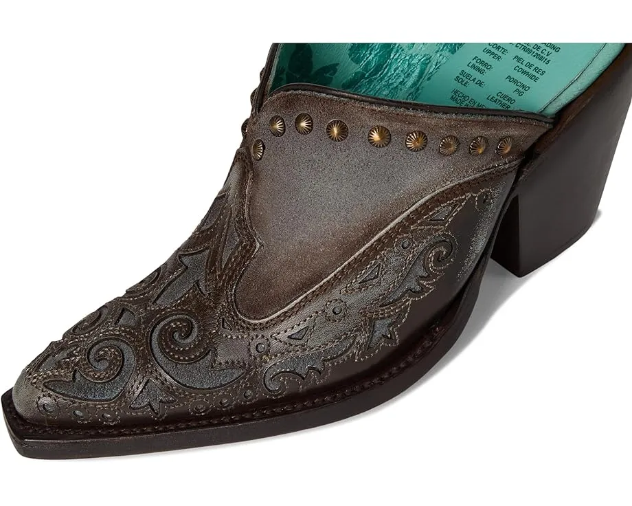 Мюли Corral Boots Lady с вышивкой и заклепками на каблуке 4 дюйма