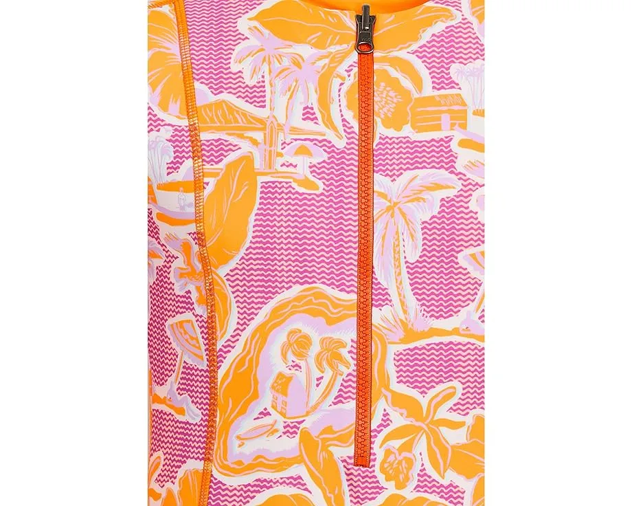 Детское обратное купальник Maaji Kids Flamingo Glow Miku с длинными рукавами и молнией