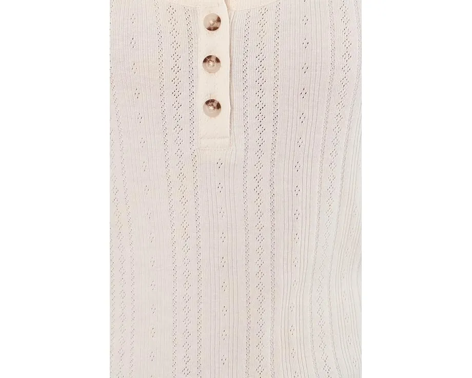 Майка Foothill Pointelle Henley Tank из органического хлопка и переработанного полиэстера Toad&Co