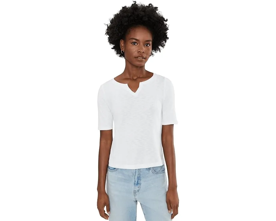 Футболка NIC+ZOE Nzt Elbow Sleeve Notch Tee с рукавом до локтя