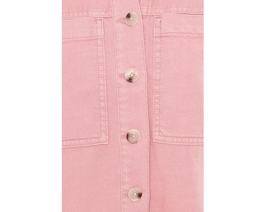 Джинсовая куртка-рубашка Liverpool Los Angeles с высоким низом и накладными карманами