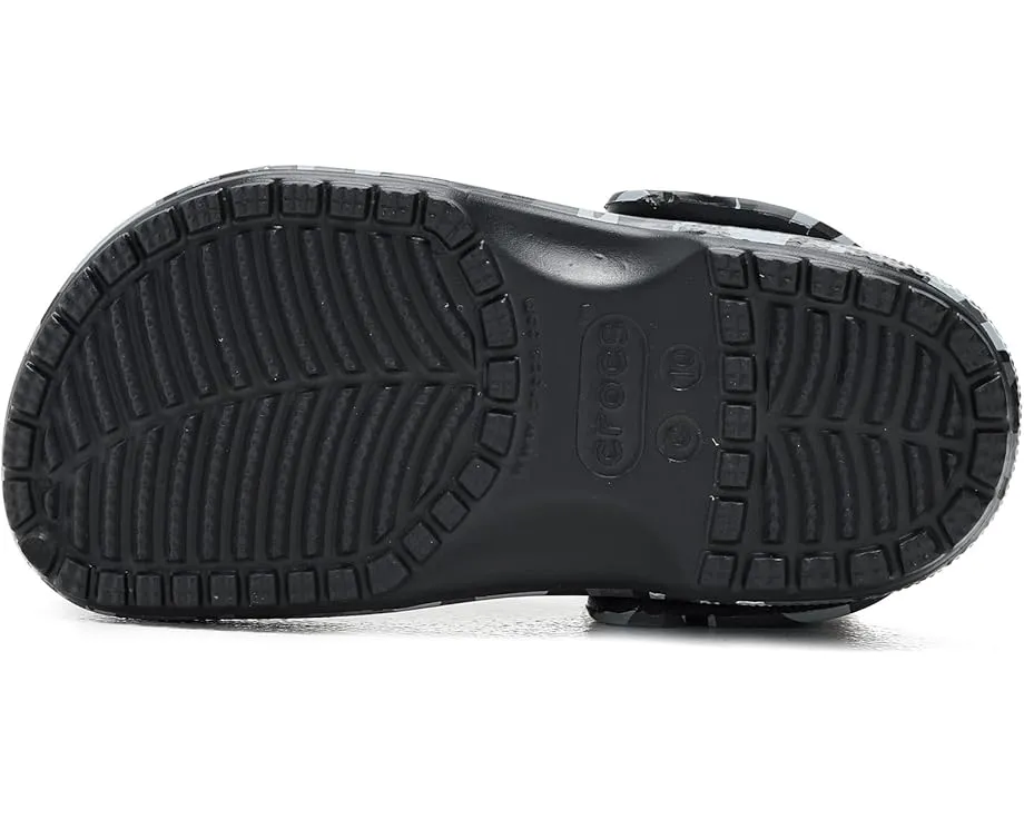 Кроксы Crocs Kids Classic Camo с камуфляжным принтом и регулируемым ремешком