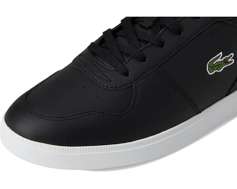 Кроссовки T-base из кожи с вышитым крокодилом Lacoste