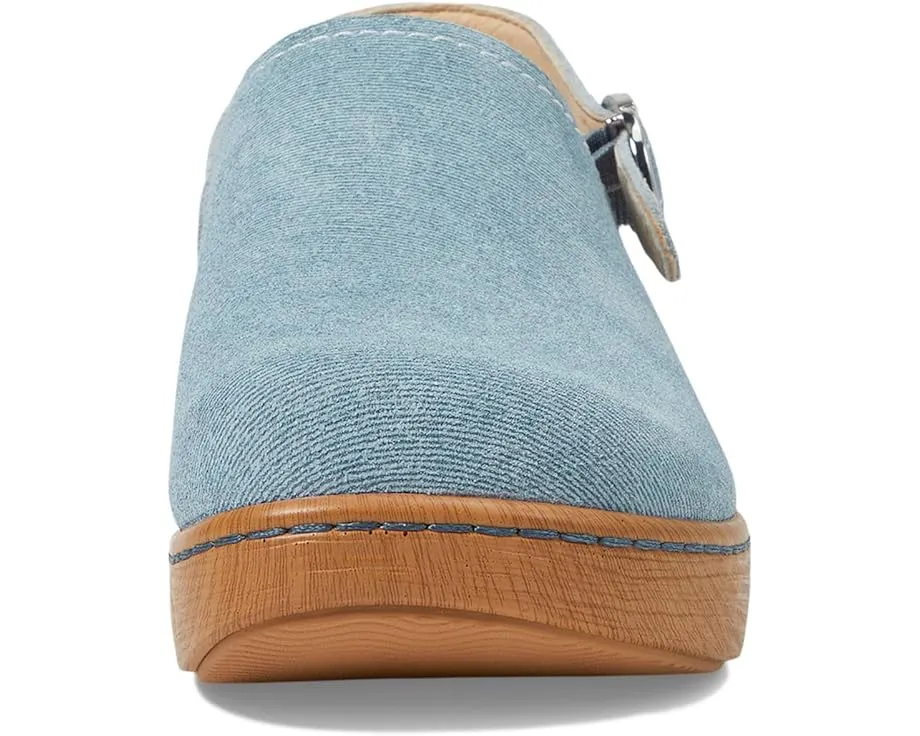 Кожаные сабо Alegria Olie с ремешком на пятке и противоскользящей подошвой