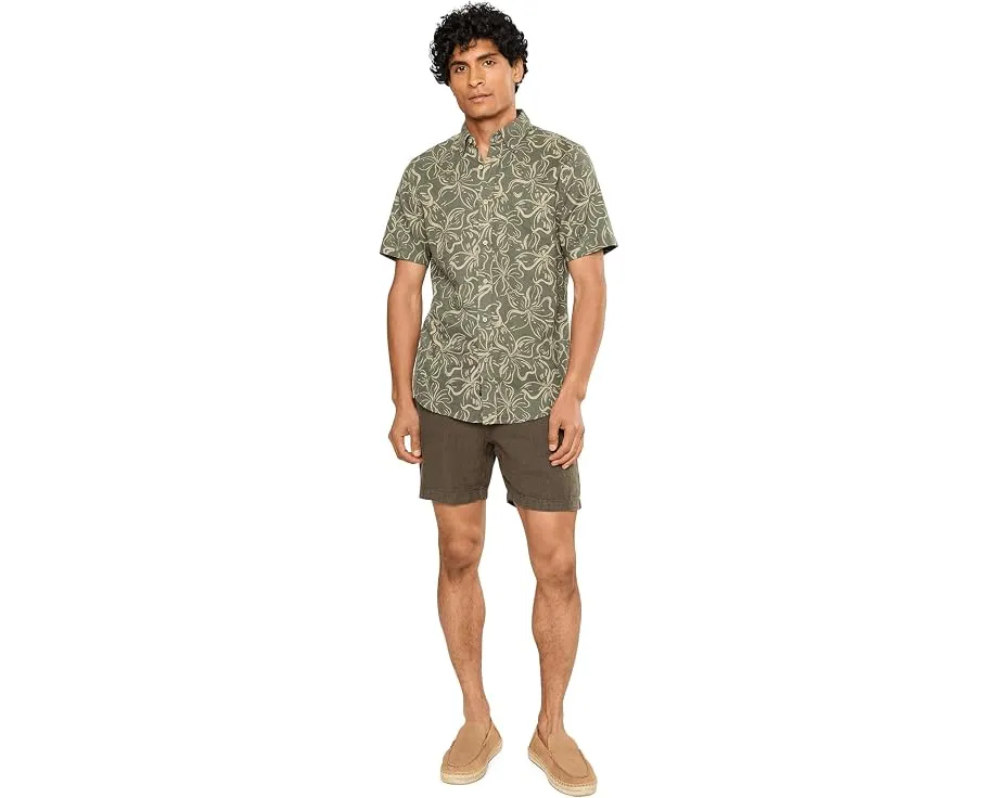 Рубашка Faherty Short Sleeve Breeze с принтом и расслабленным кроем