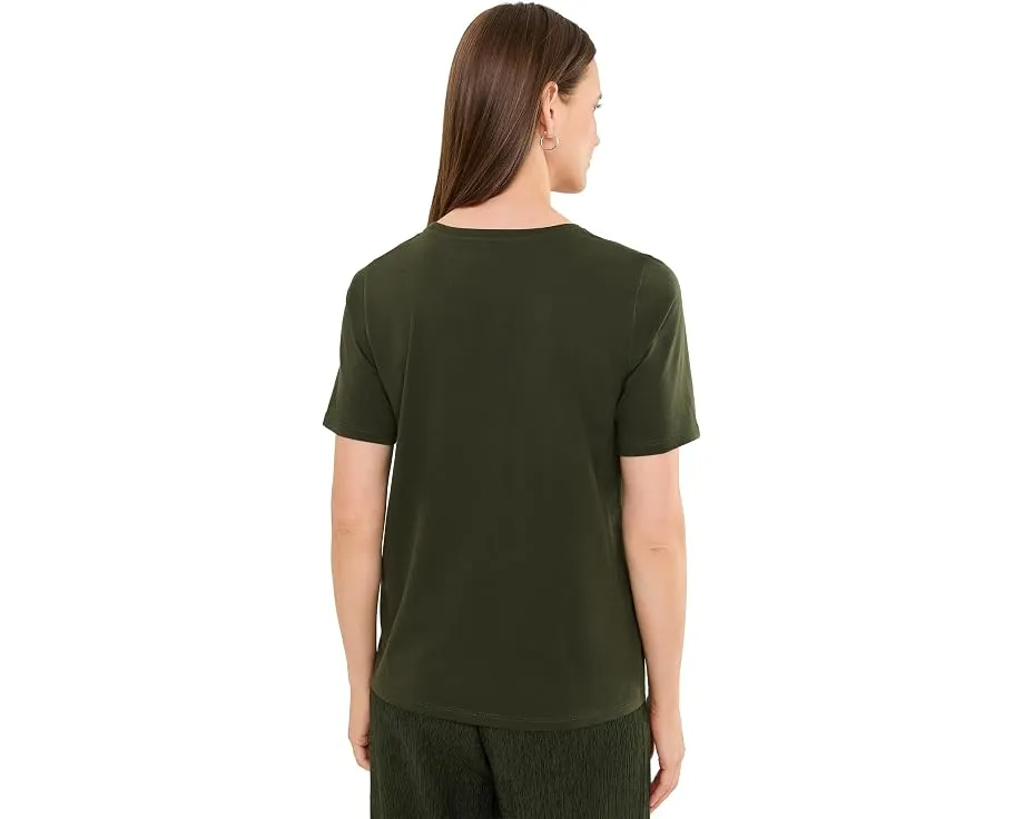 Футболка Eileen Fisher из органического пима хлопка с круглым вырезом