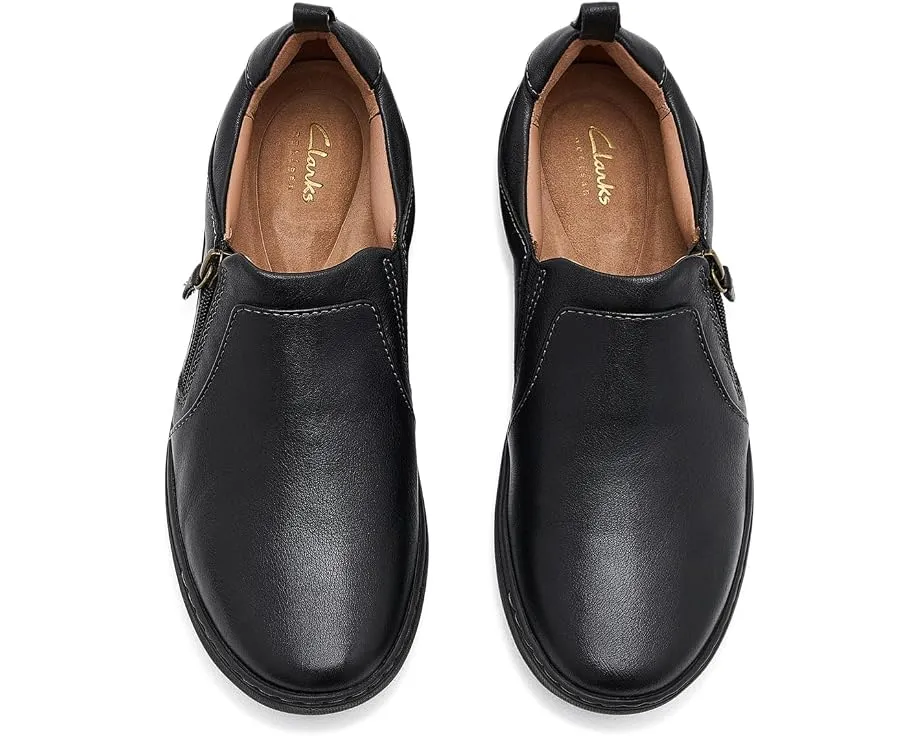 Кеды Clarks Nalle Lilac на шнуровке из черной кожи