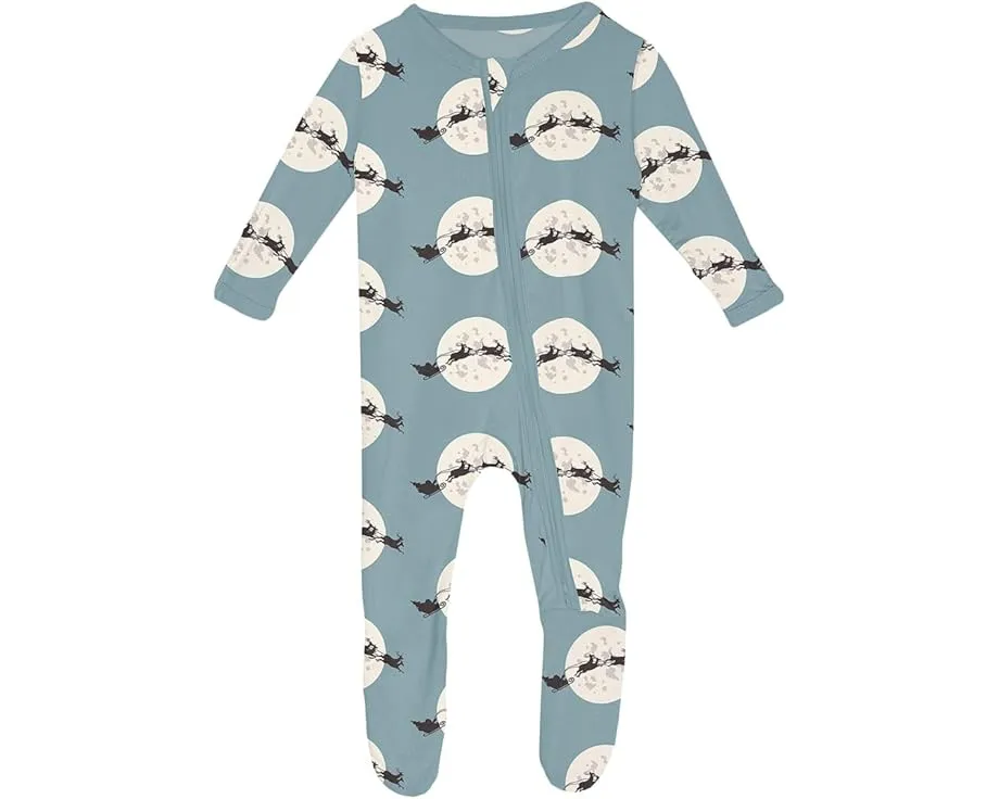 Комбинезон Print Footie с двухсторонней молнией для малышей от Kickee Pants