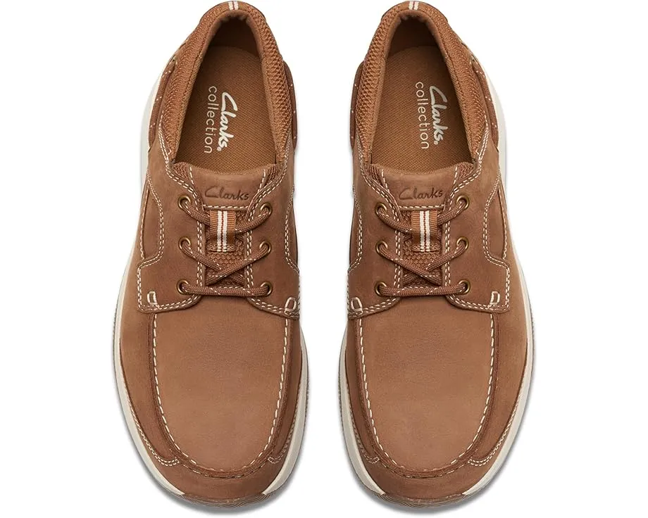 Clarks Sailview Lace кроссовки из натуральной кожи с круглым носком