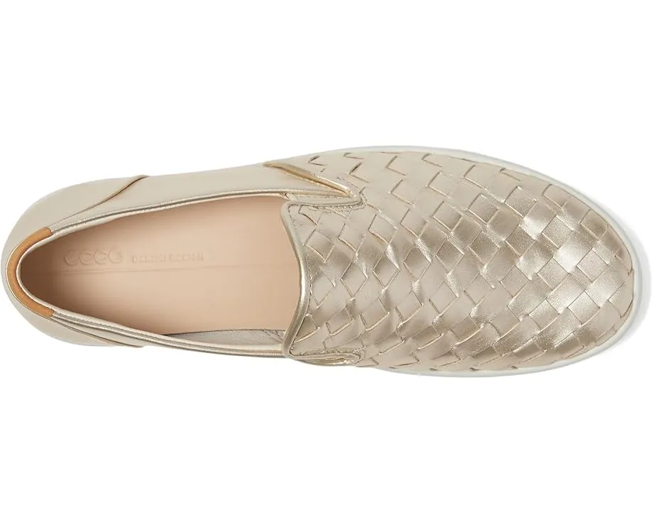 Кроссовки ECCO Soft 7 Woven Slip-On 3.0 с эластичными вставками и кожаным верхом