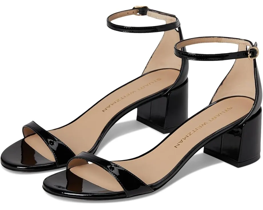 Сандалии Stuart Weitzman Nudist Block 50 с массивным каблуком и регулируемым ремешком