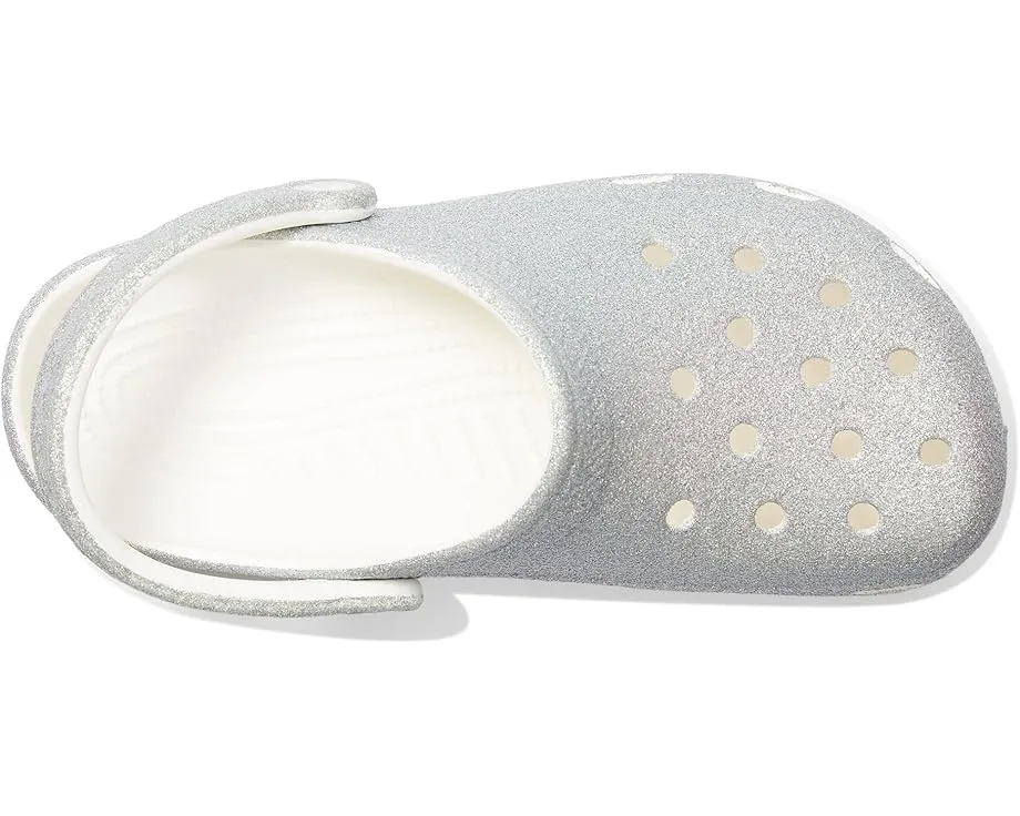 Crocs Classic Glitter Clogs детские блестящие сабо с пайетками