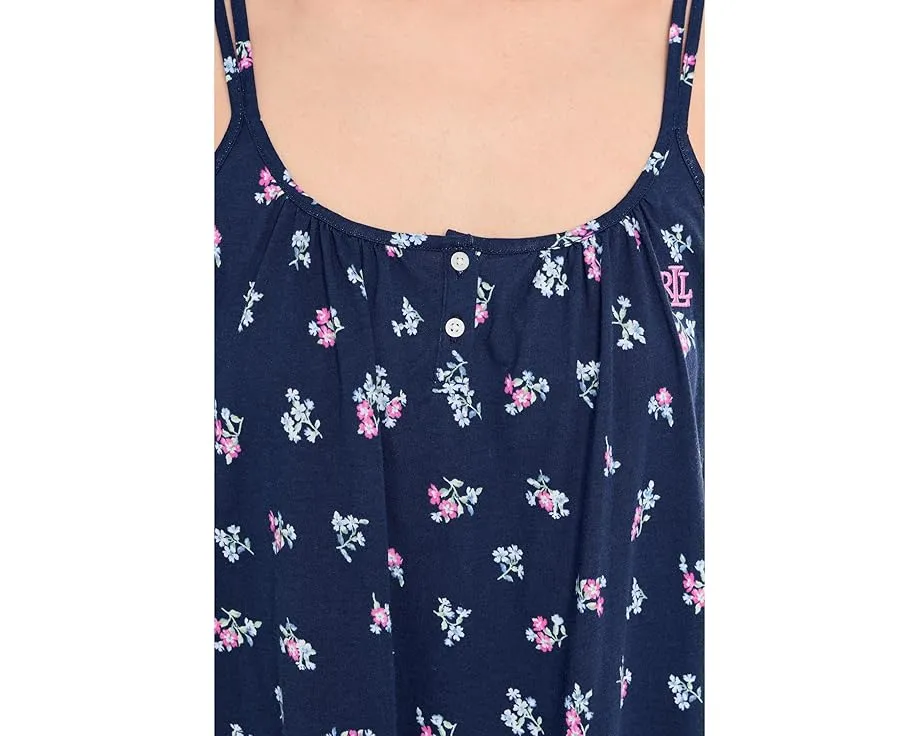 Ночная сорочка Lauren Ralph Lauren с двойными бретелями и застежкой на пуговицы