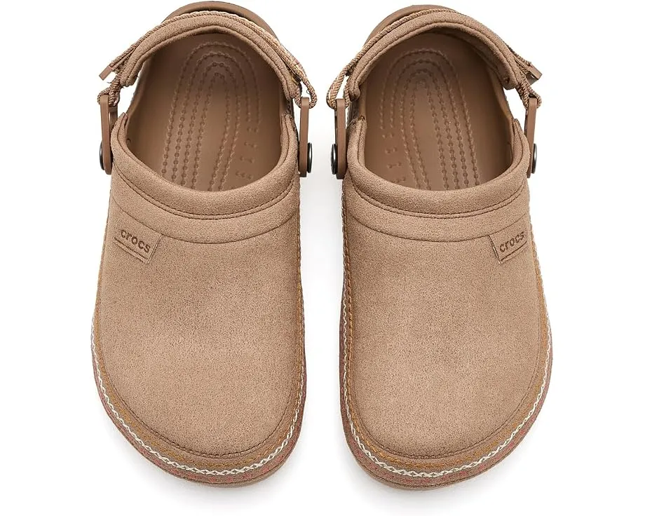 Детские сабо Crocs Classic Crafted Canvas Vegan Suede Stitch с веганским замшем
